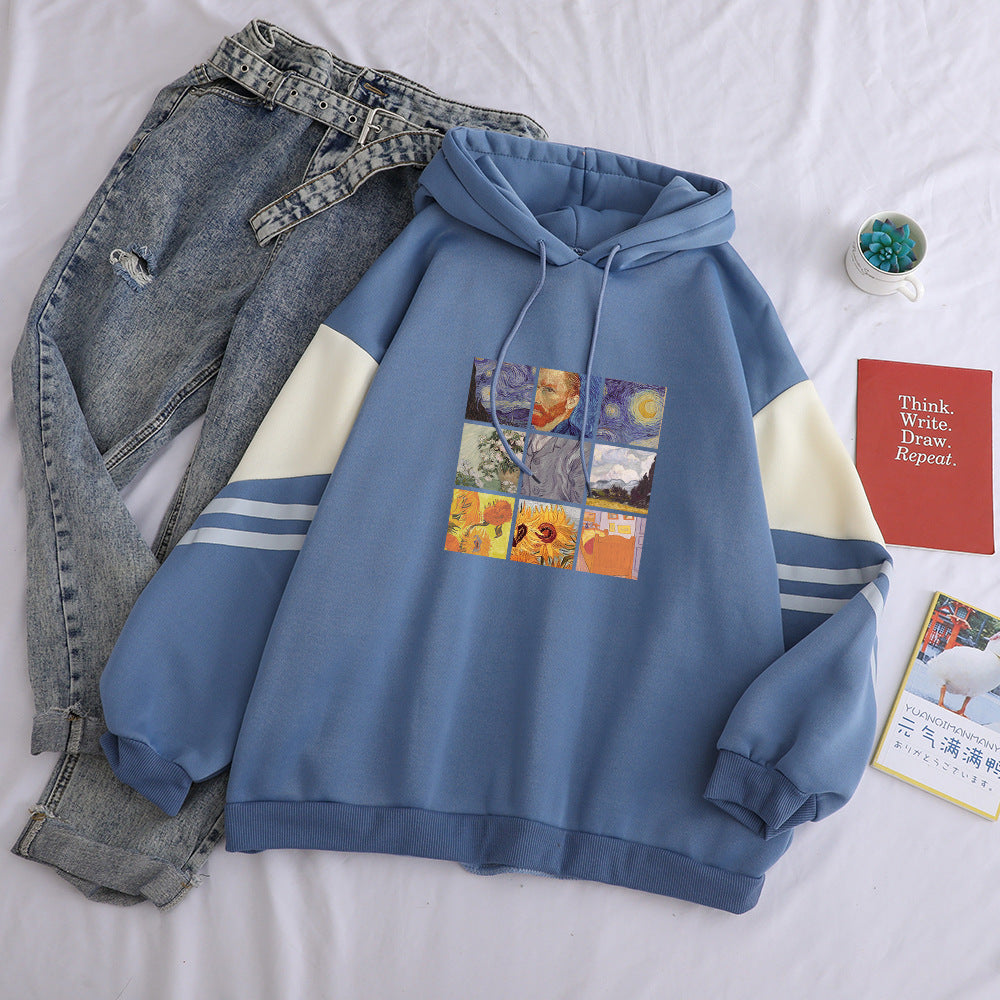 Van Gogh Inspired Famous Paintings Art Print Hoodie