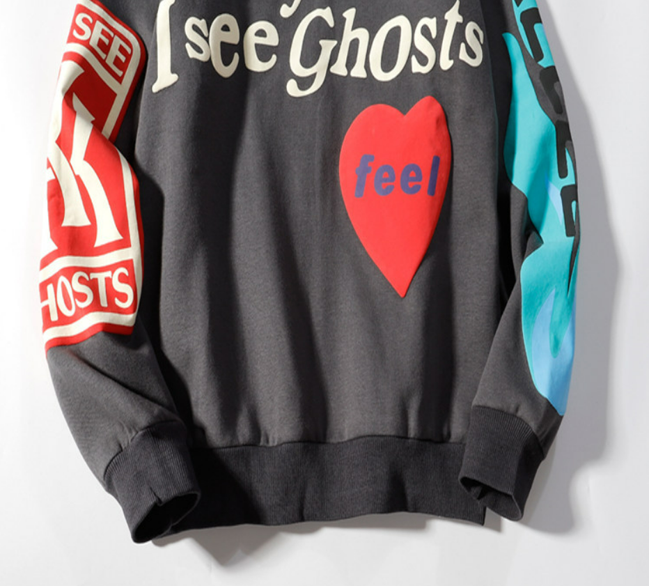 Lucky Me I see Ghosts Hoodie, Kanye West Grunge Hoodies