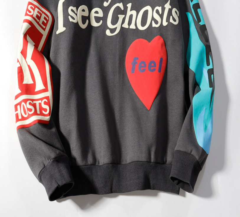 Lucky Me I see Ghosts Hoodie, Kanye West Grunge Hoodies